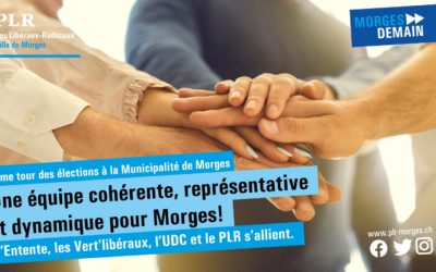 Une équipe complémentaire pour la Municipalité : quatre partis ensemble pour le second tour